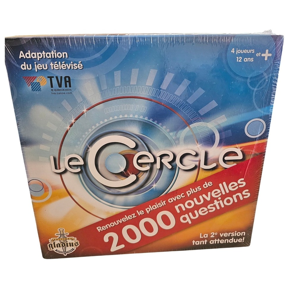 Le Cercle Board Game 2 Edition Gladius French TVA TV Show Trivia Factory Sealed